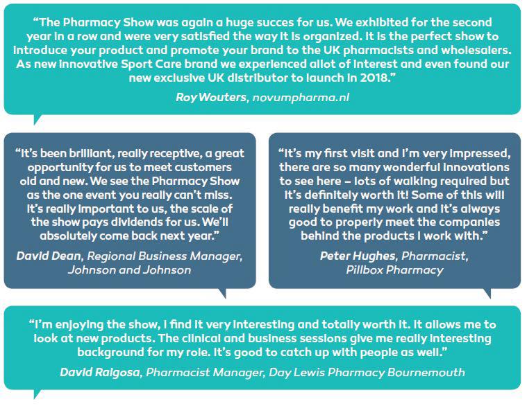 Testimonials from exhibitors and visitors - The Pharmacy Show