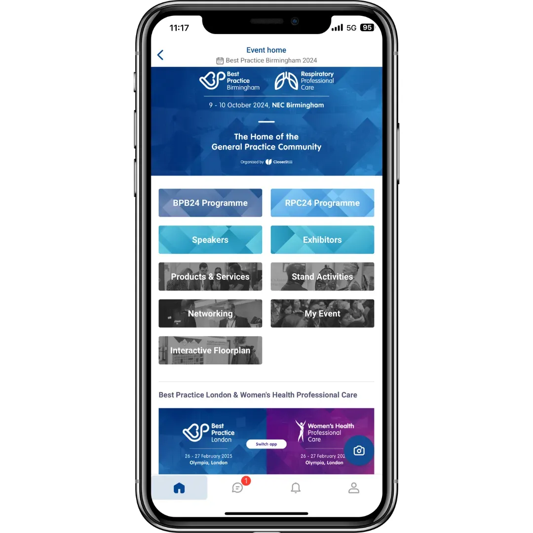 Image of the BP Birmingham and RPC event app