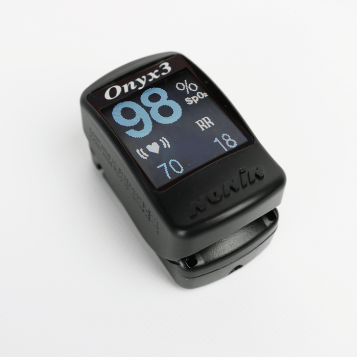 Nonin Onyx3 Finger Pulse Oximeter with Respiratory Rate feature.