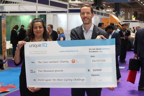 Unique IQ CEO David Lynes goes the distance for Care Workers’ Charity