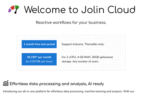 Product release: cloud.jolin.io - Reactive workflows for your business