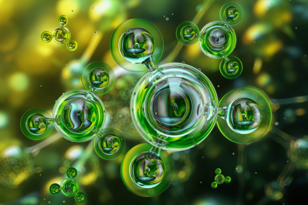 Ammonia chemical molecules green