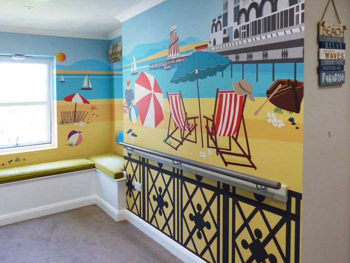Bespoke Beach Mural Design for Admiral Jellicoe House Nursing Home