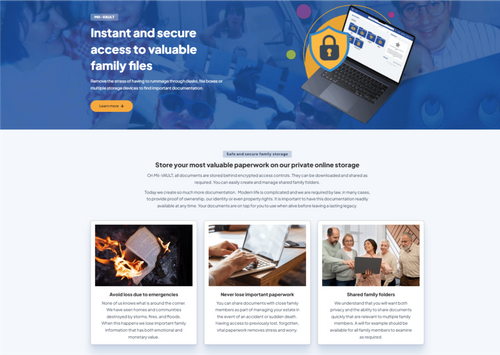 Mii-VAULT Secure Shared Family Document Storage 