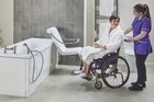 Alera fixed height bathing system with transfer seat