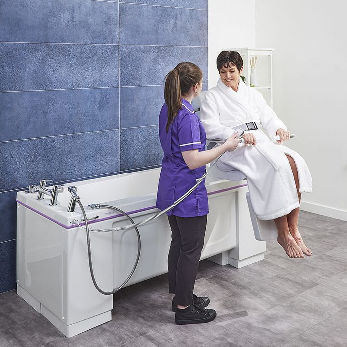 Ezion height adjustable bathing solution