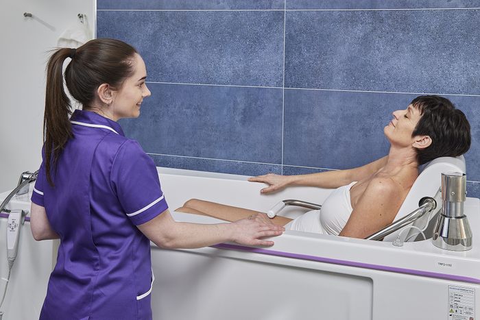 Ezion height adjustable bathing solution