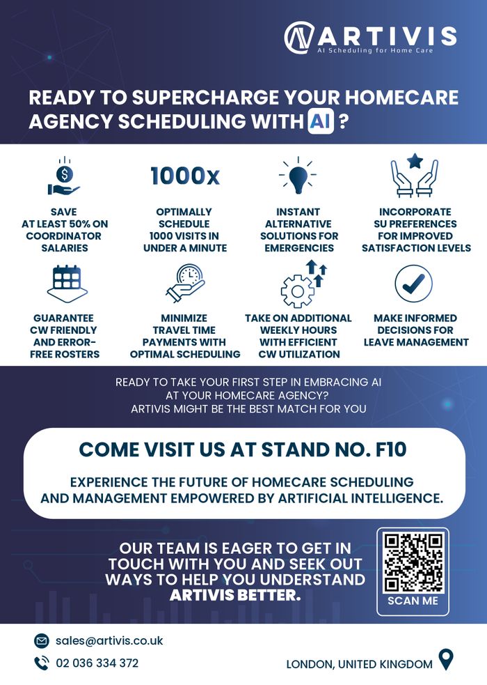 Artivis at Care Show Birmingham 2023: Experience the Future of Homecare Scheduling