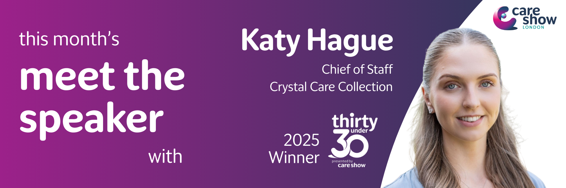 This month's meet the speaker is Katy Hague