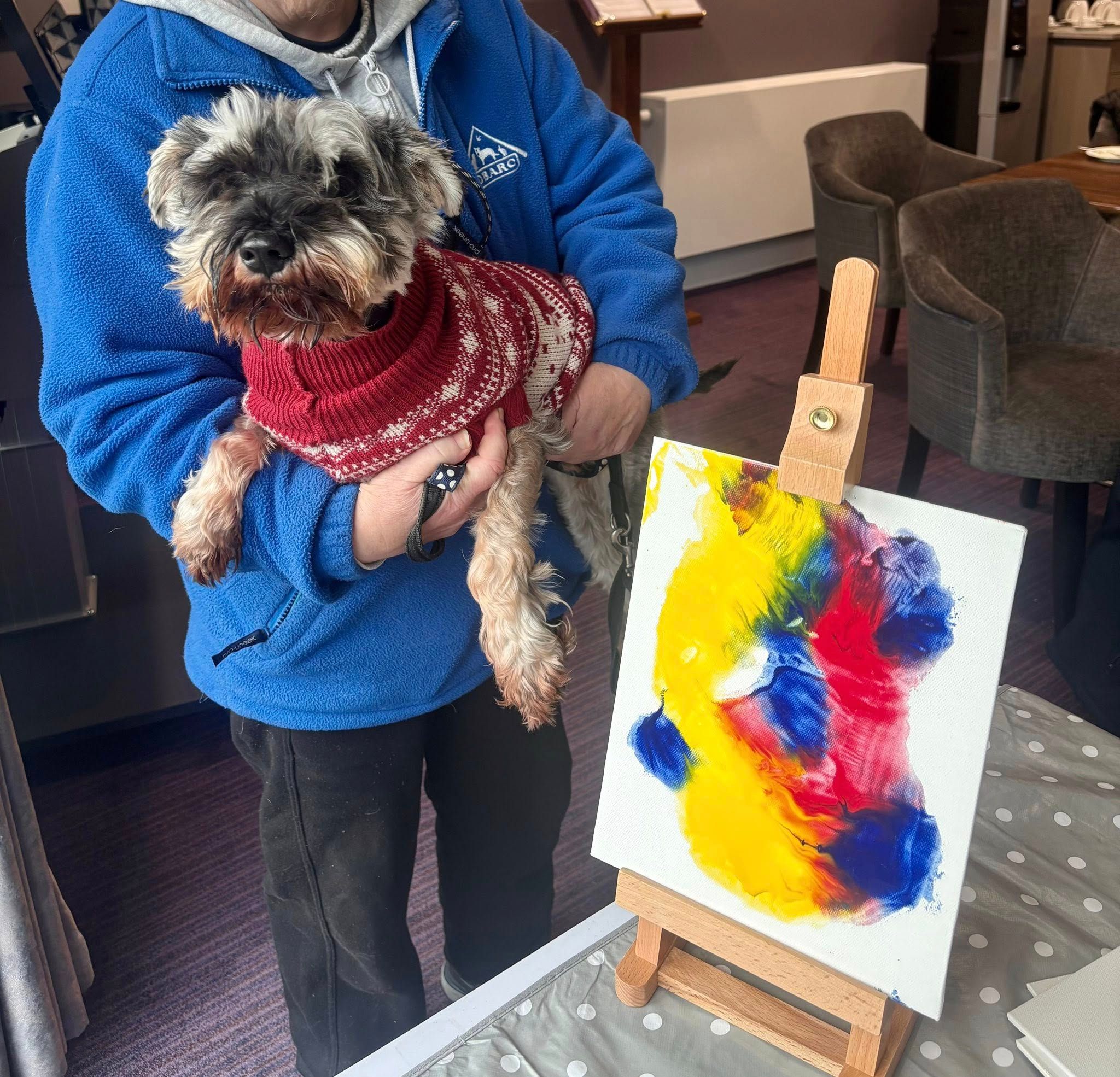 Painting with dogs