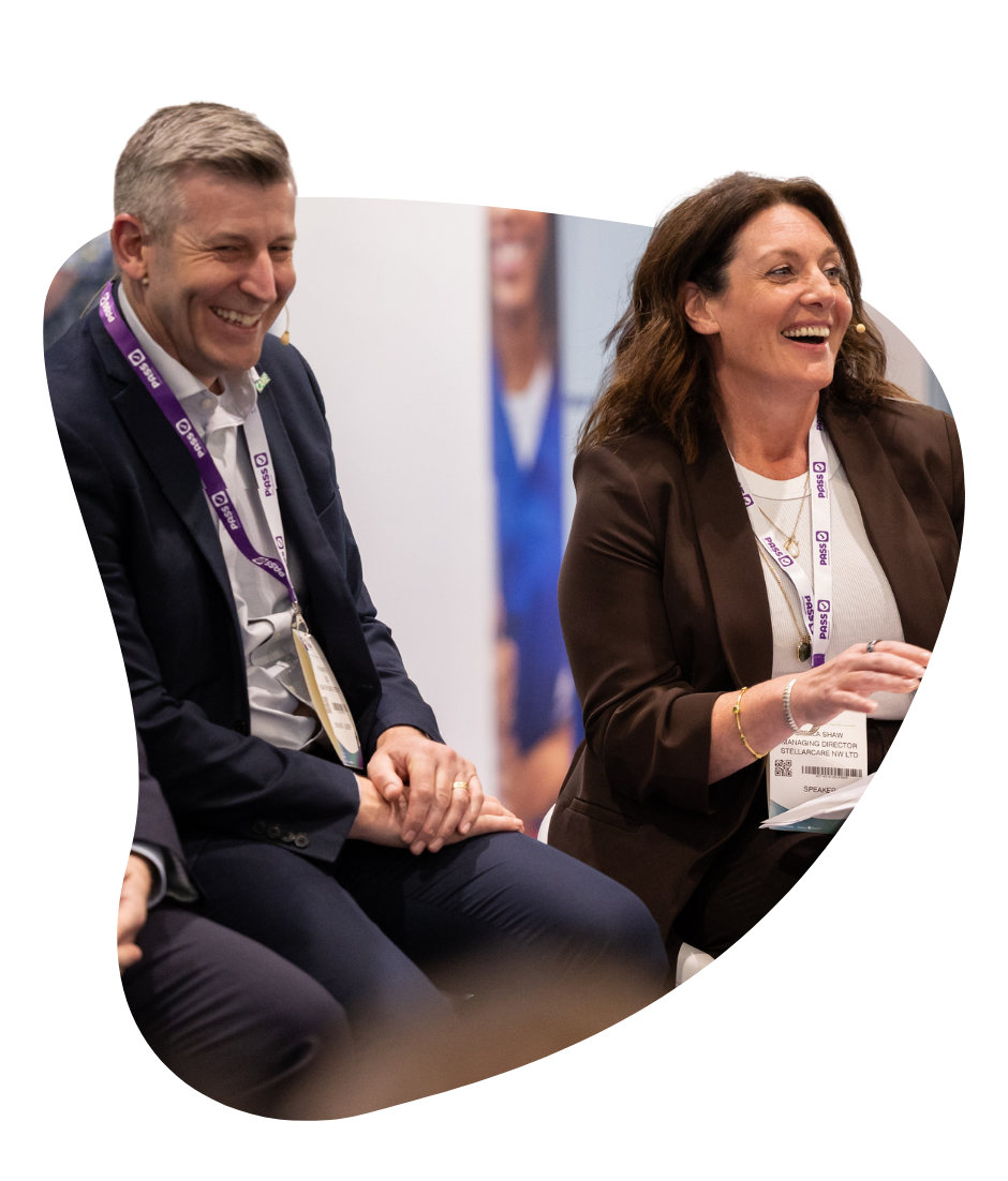 Woman laughing with another man 