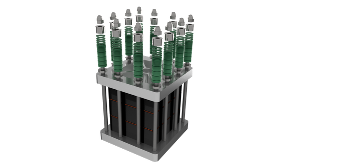 stack tensioning assembly groups