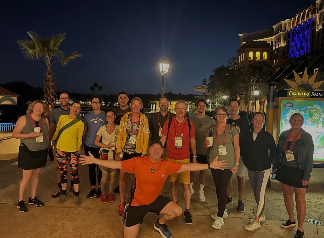 mark at running group 