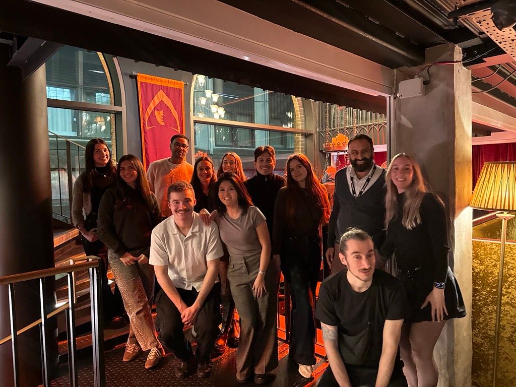 Nil and his team on a social 