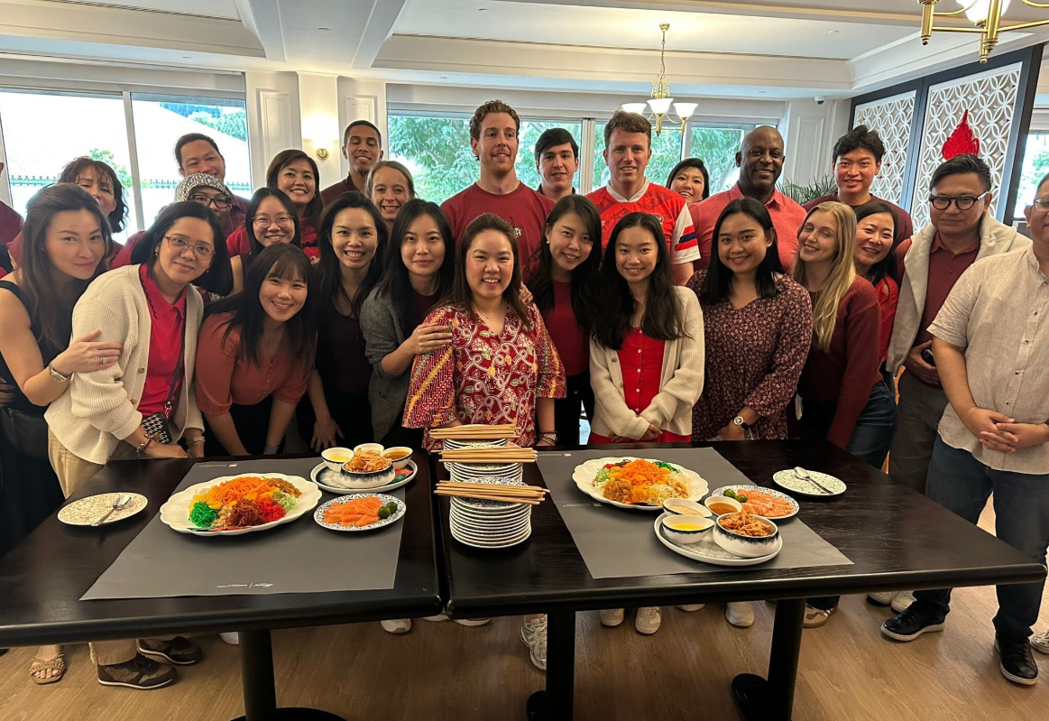 Kaylen Tang and her team in Singapore