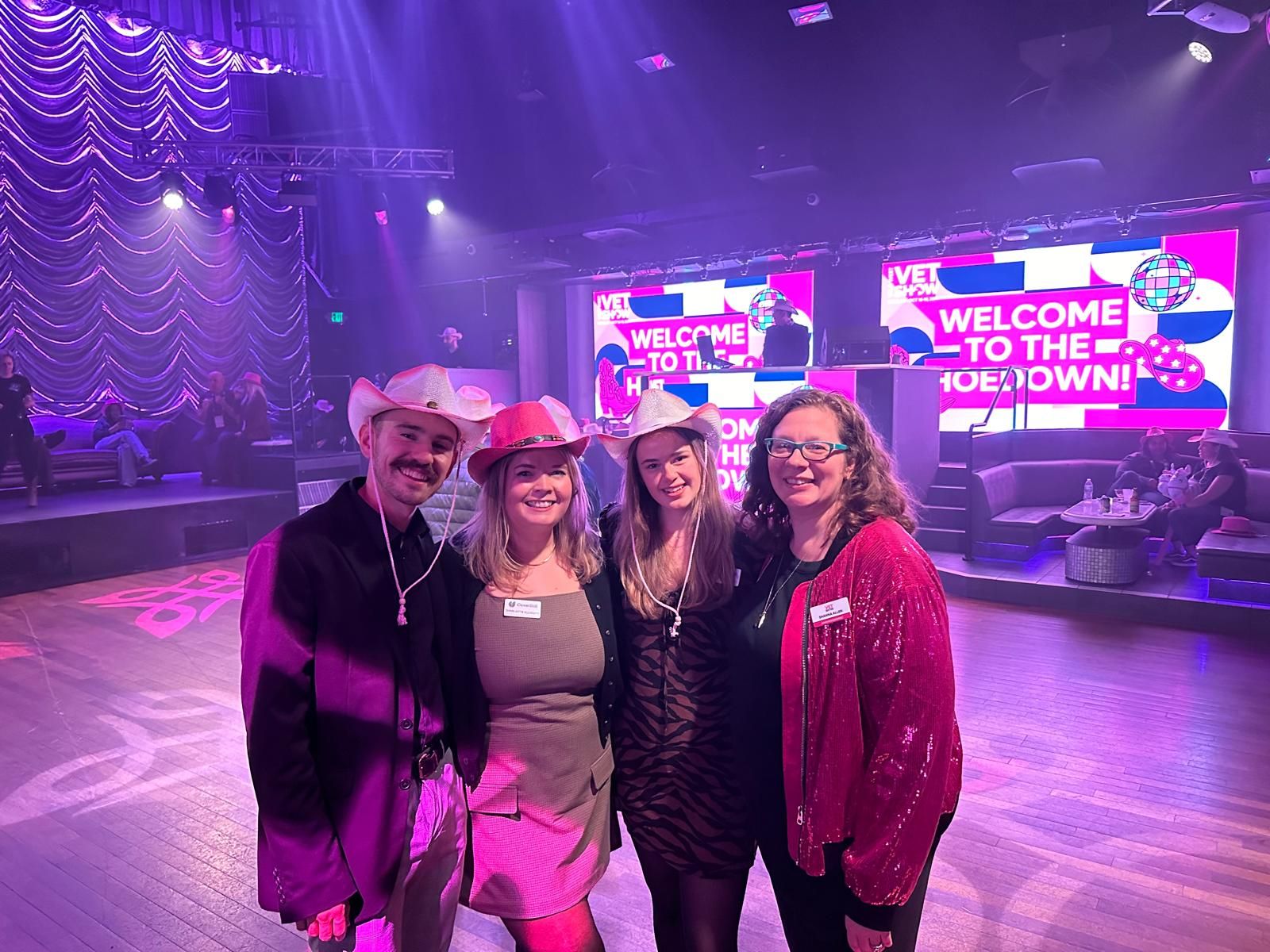 Lotty and her team on a team social 