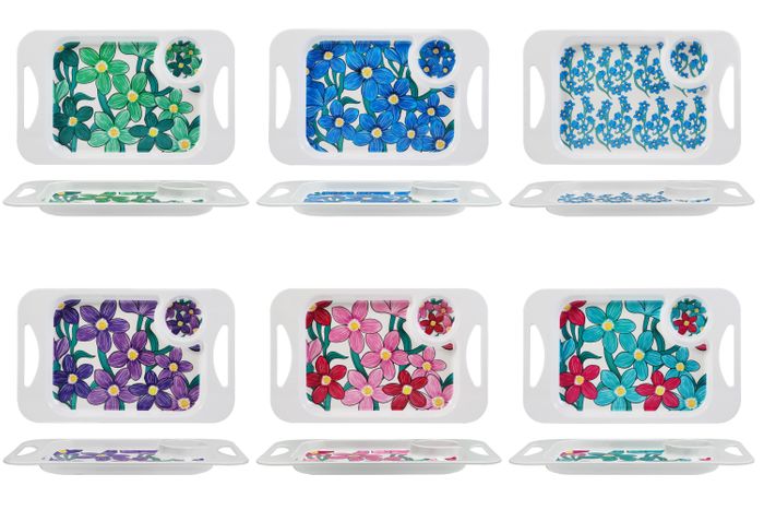 Lightweight melamine two handled mugs