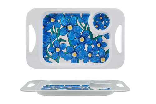 Lightweight melamine snack trays