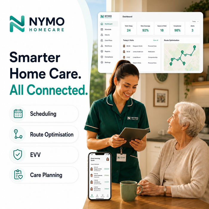 Nymo Homecare: All-in-One Domiciliary Care Software