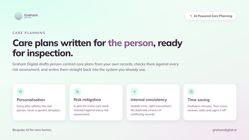 Bespoke AI Care Planning, Built On Your Existing Systems