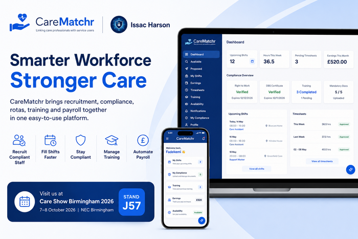 CareMatchr by Issac Harson to Showcase the Future of Care Workforce Management at Care Show Birmingham 2026