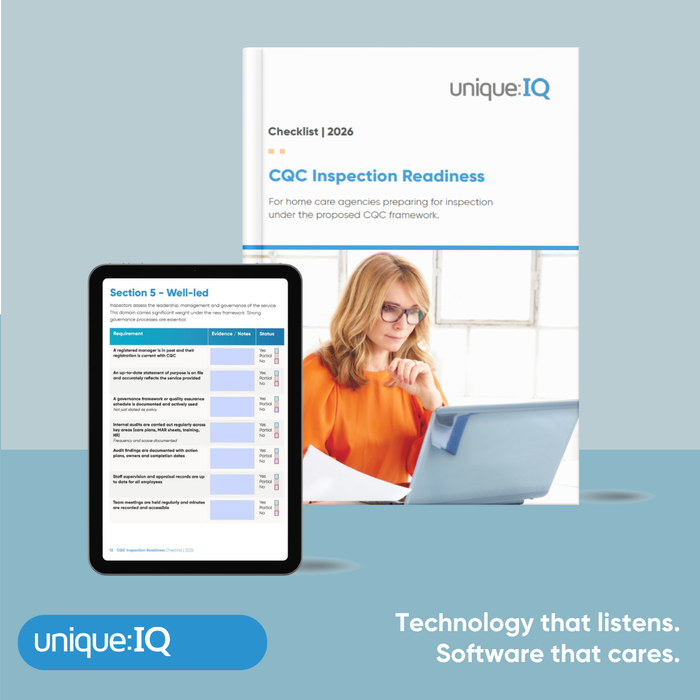 Unique IQ Launches Free CQC Inspection Checklist for Home Care