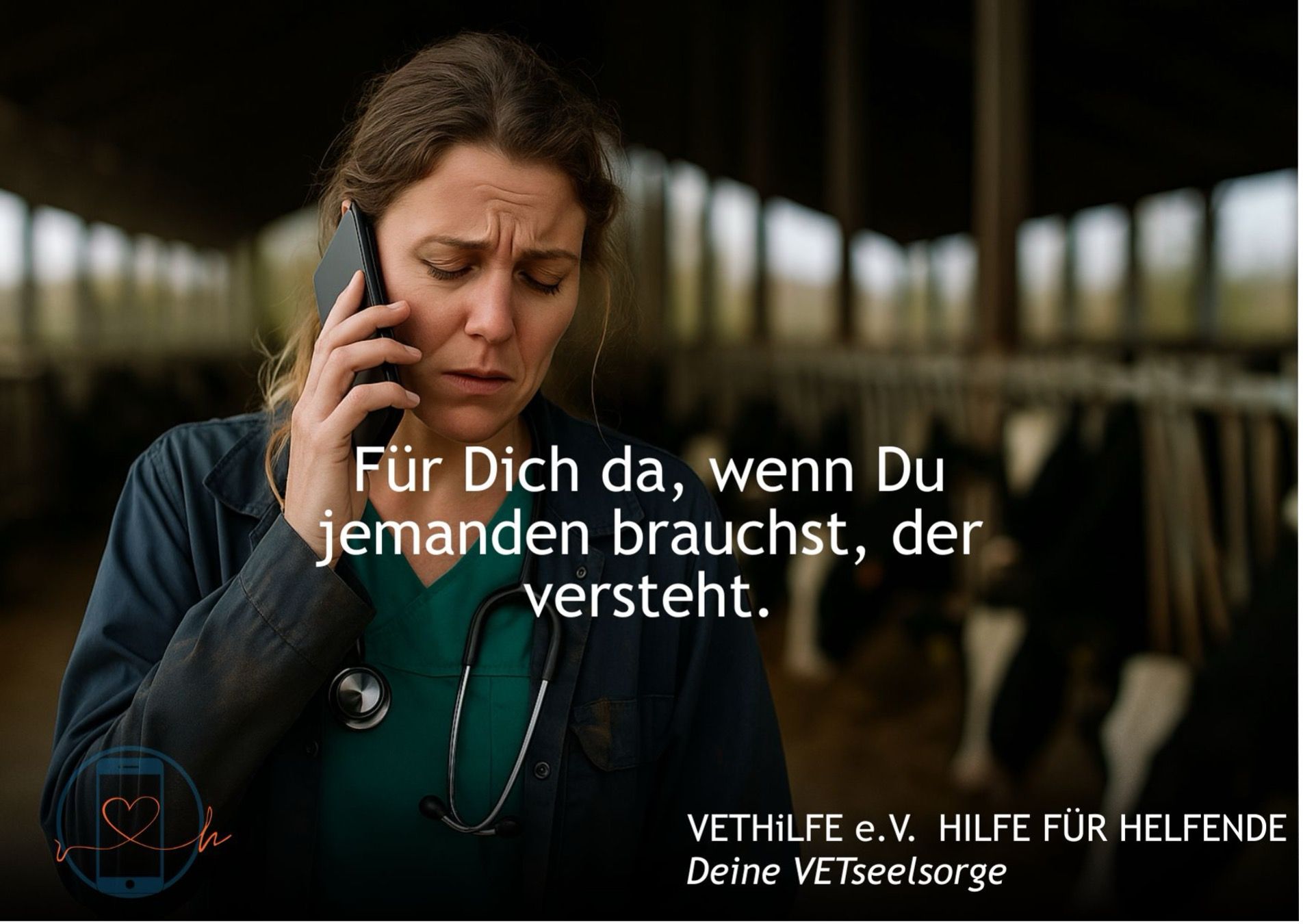 Abb. 5: „Für Dich da, wenn Du jemanden brauchst, der versteht.“ VETHiLFE e.V. (Bildrecht bei Julia von auroraimagination) 