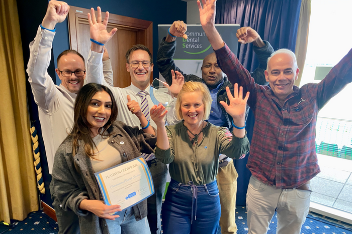 CDS team receive platinum fundraising award from Mouth Cancer Foundation 