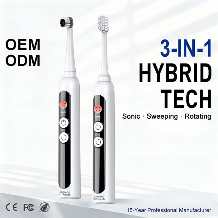 World’s First 3-in-1 Hybrid Electric Toothbrush: Sonic, Oscillation & Rotation Technology by Relish