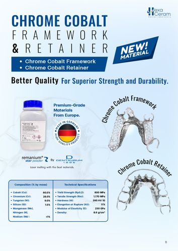 Chrome Cobalt Framework & Retainer