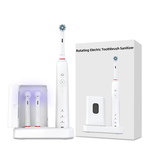 Rotating Toothbrush with UV Sanitizer Base: Professional 60° Rotary Tech & Integrated Sterilization for Custom B2B Markets