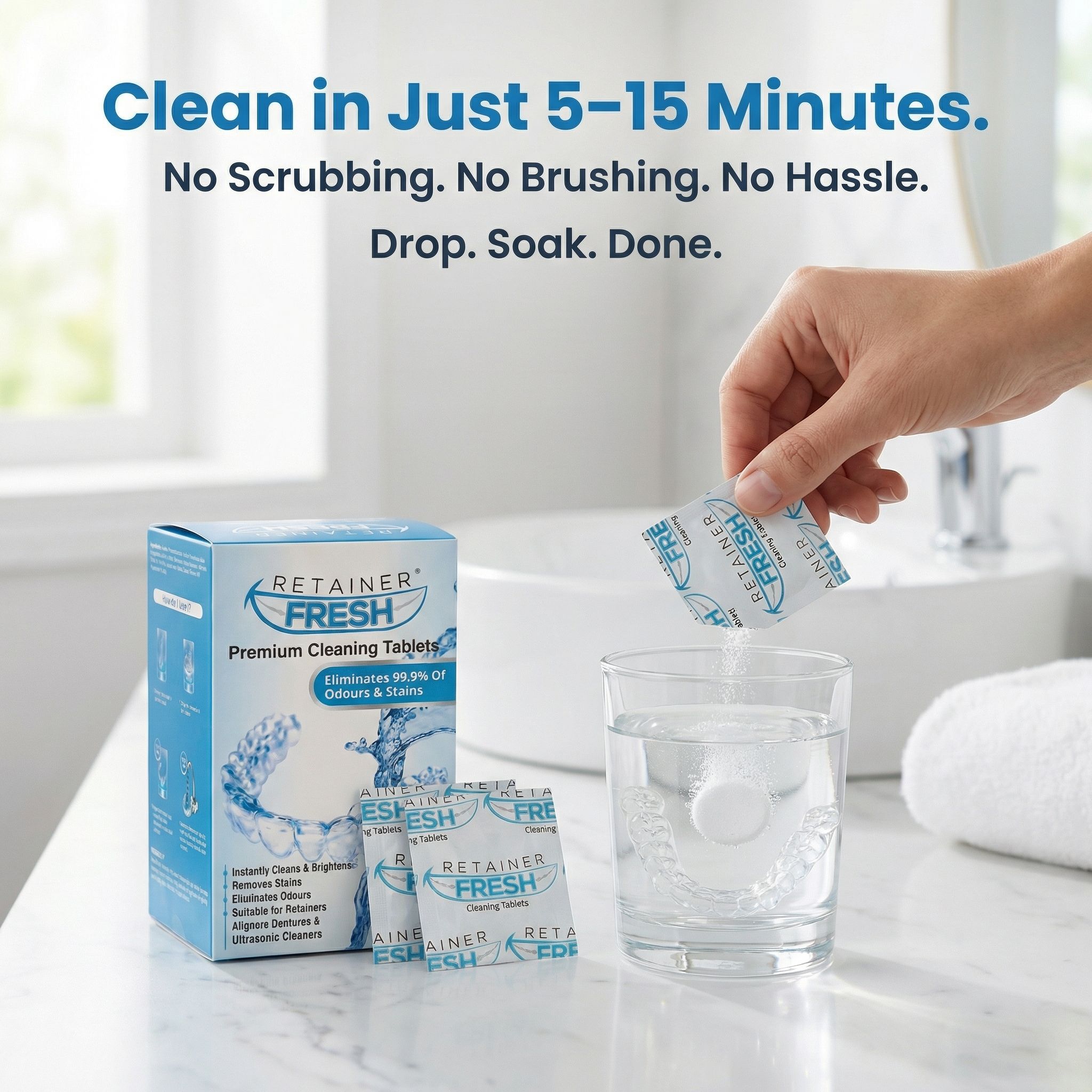 Retainer Fresh Cleaning Tablets 36, 96 & 120 size Tablets