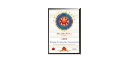Brainium Information Technologies Pvt. Ltd. Honoured with SKOCH Award at India Economic Forum & LitFest 2022