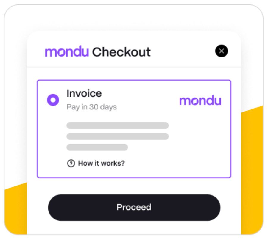 Invoice payment for B2B checkouts
