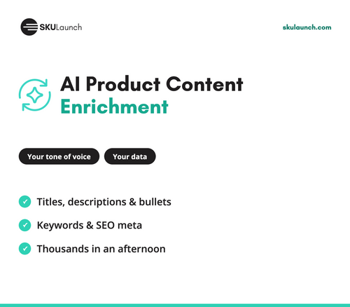 AI Product Content Enrichment: titles, descriptions and SEO at catalogue scale