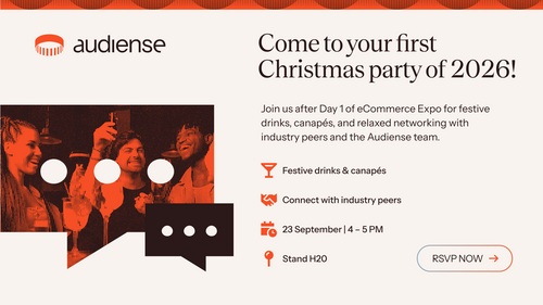 Christmas in December? Audiense&nbsp;hosts&nbsp;a&nbsp;holiday party (with&nbsp;free drinks!) and sessions at&nbsp;Ecommerce Expo&nbsp;