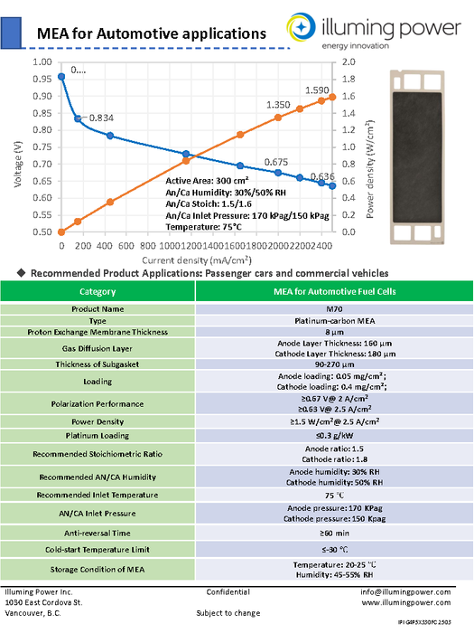 Membrane Electrode assemblies