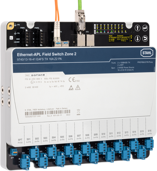 Ethernet APL Field Switch for Zone 1 and Zone 2 installations