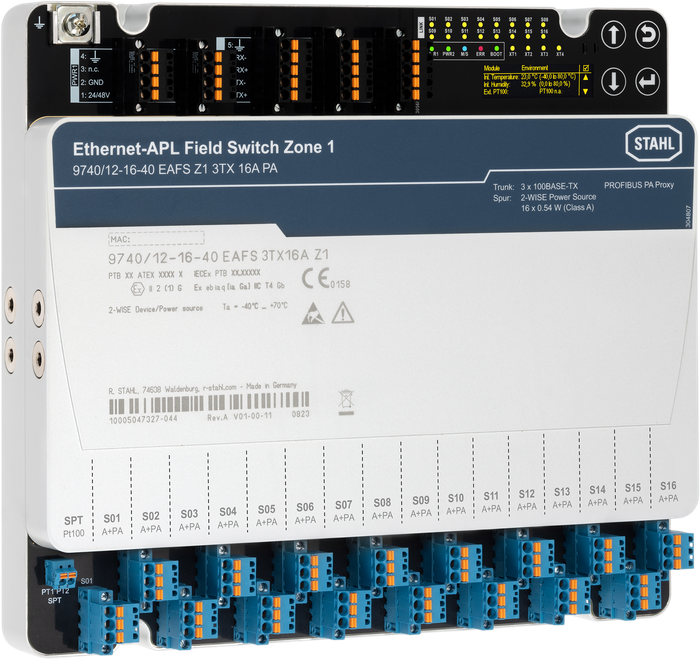 Ethernet APL Field Switch for Zone 1 and Zone 2 installations