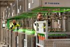 Filling system for technical gases