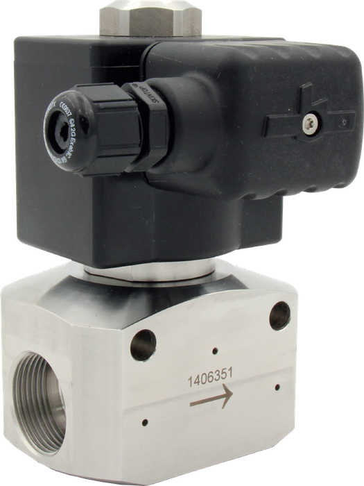 Series 83830/83840 – High pressure solenoid valve  DN 8 & DN 13 with  integrated check-valve