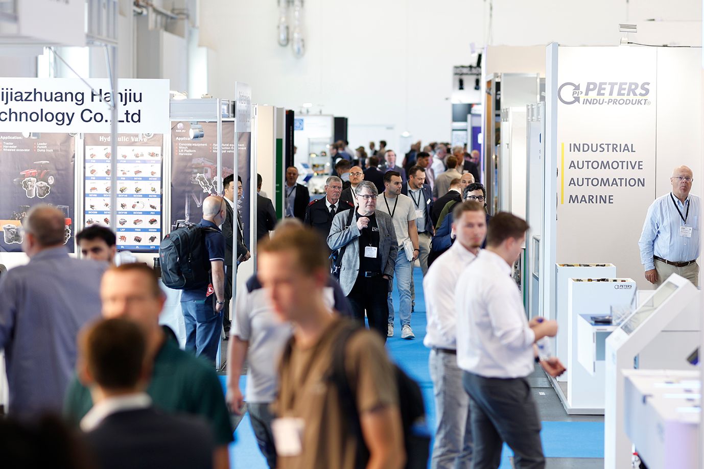 Photos shows the busy expo hall at iVT Expo Europe