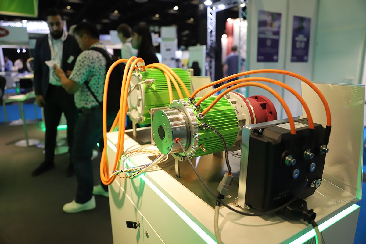 Photo shows a close up of technology on display at iVT Expo in Cologne