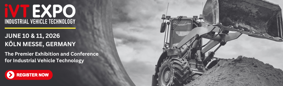 Photo shows a promotional banner for iVT Expo in Cologne