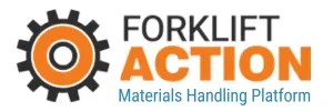 Photo shows the Forklift Action logo
