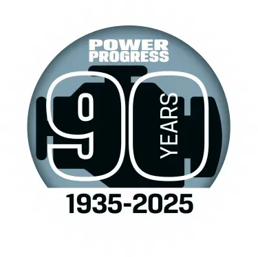 Photo shows Power Progress logo