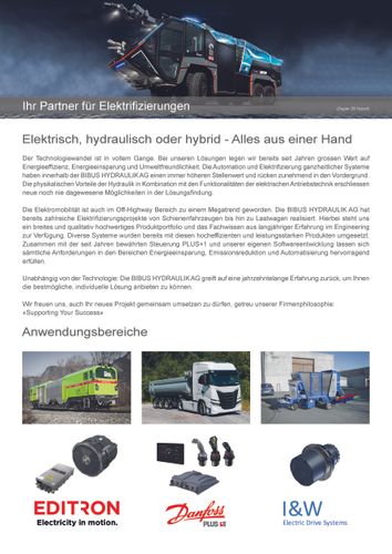 Elektrifizierungslösungen für mobile Arbeitsmaschinen