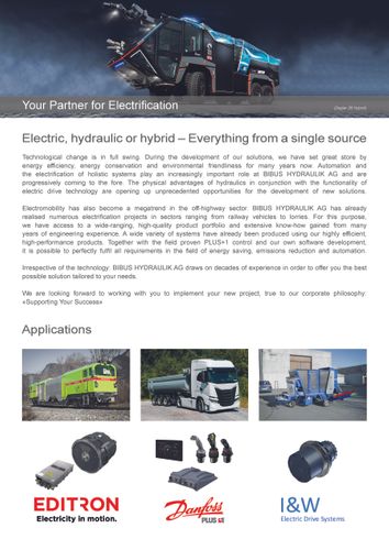 Electrification Solutions for Mobile Machinery