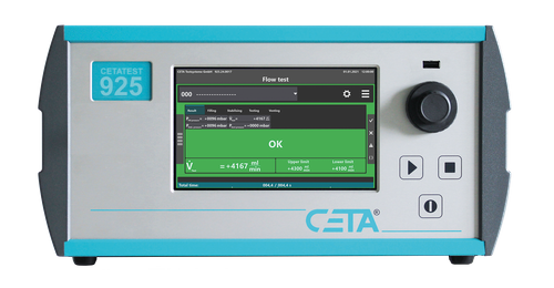 CETATEST 925 LP: New volumetric flow tester for precise flow measurement at low pressure in inline quality control