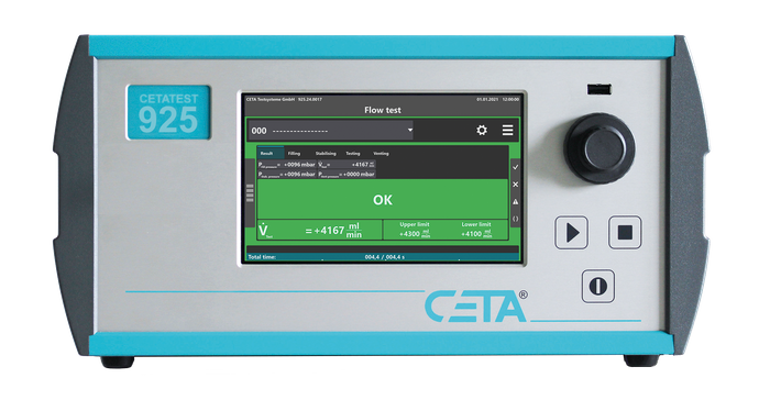 CETATEST 925 LP: New volumetric flow tester for precise flow measurement at low pressure in inline quality control